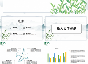 淡雅商业计划书PPT模板下载推荐