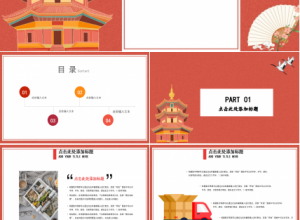 中国风简约创业商业项目策划书ppt模板下载推荐