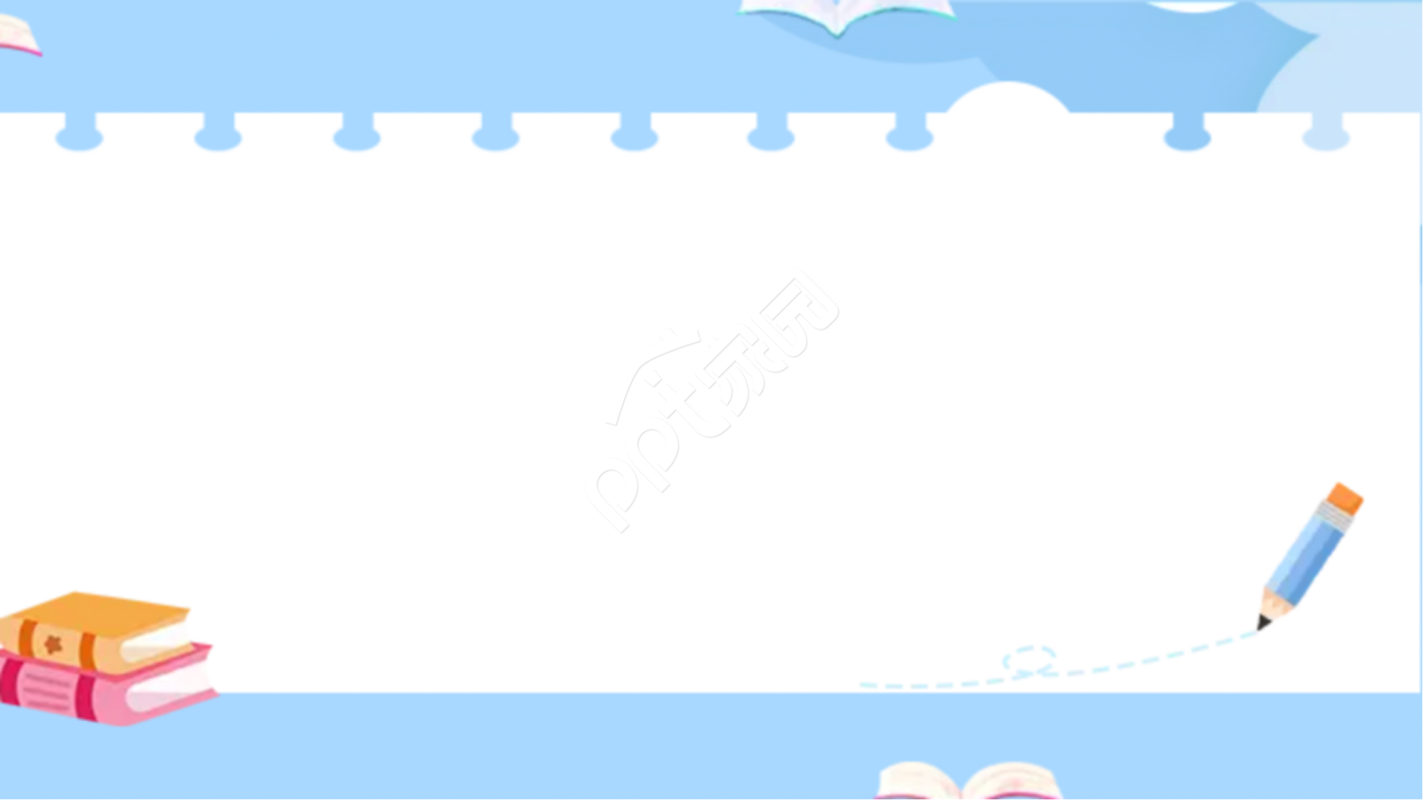 极简卡通速写风格PPT模板背景图片