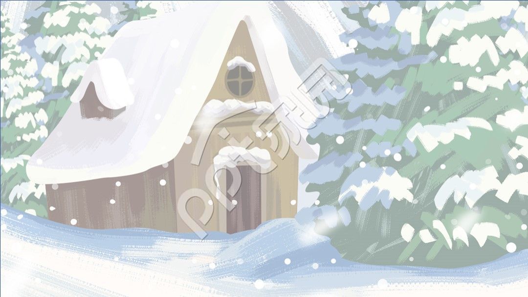 绿色卡通圣诞节ppt模板背景图