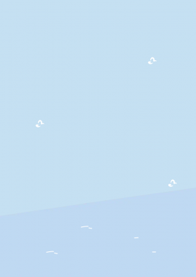 蓝色卡通小熊PPT模板背景图片