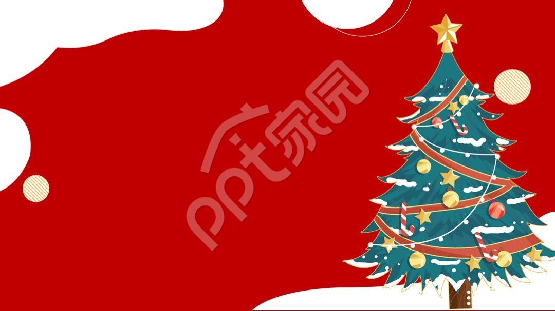 红白简约ppt模板背景图片