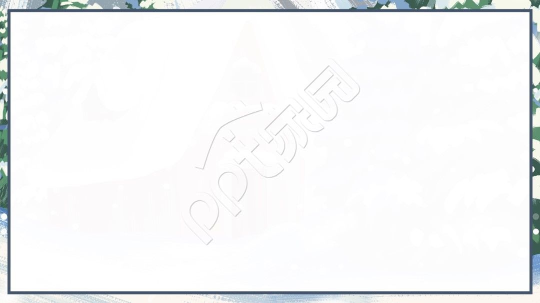 绿色卡通圣诞节ppt模板背景图