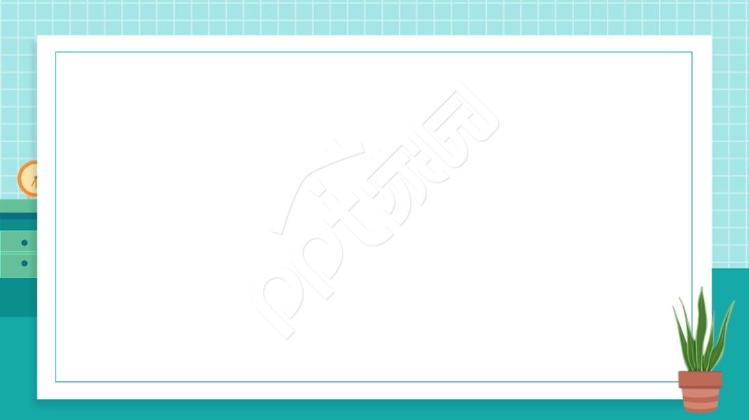 卡通语文学诗ppt模板背景图片