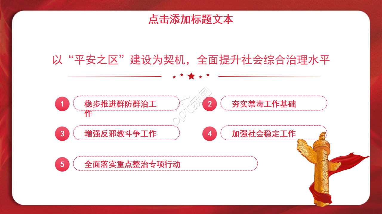 党政风社区工作汇报报告ppt模板