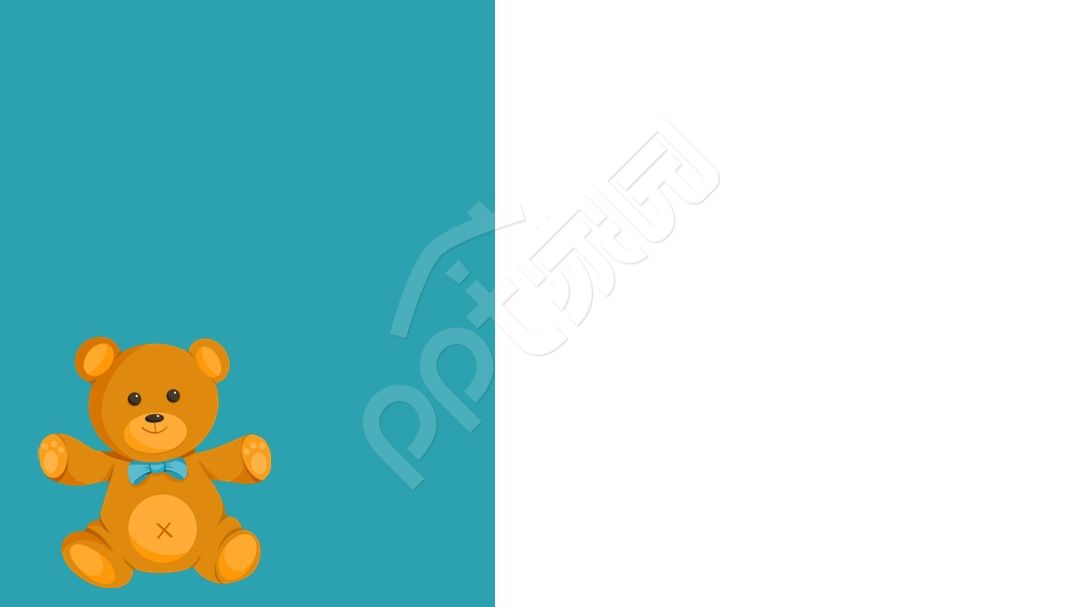 可爱激萌熊本熊卡通PPT背景图片