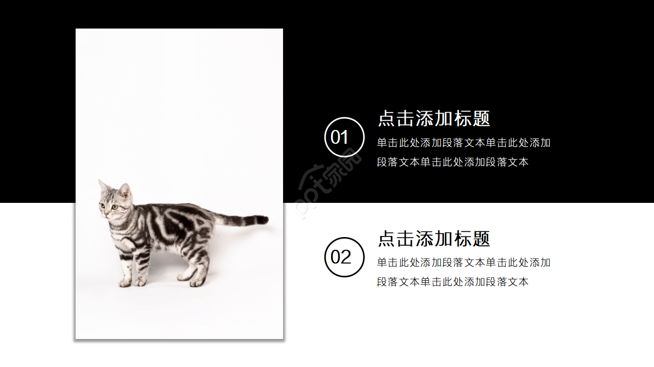 黑白简约ppt模板