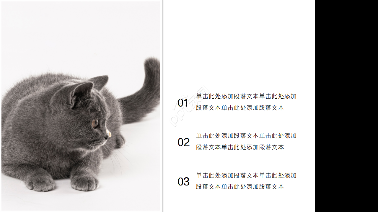 黑白简约ppt模板