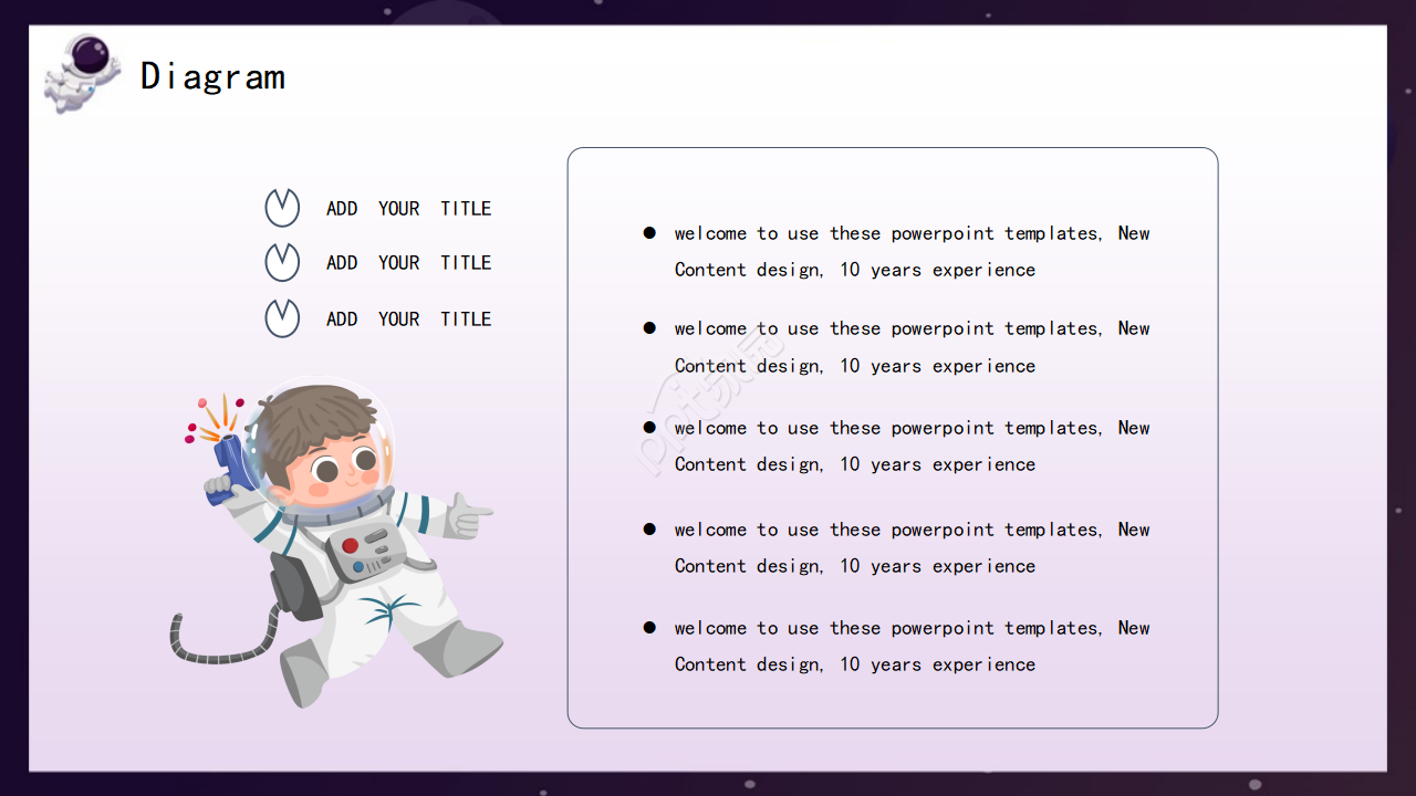 紫色深色卡通漫画风幼儿园英文教学学生课堂ppt模板
