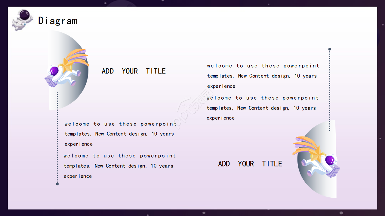紫色深色卡通漫画风幼儿园英文教学学生课堂ppt模板