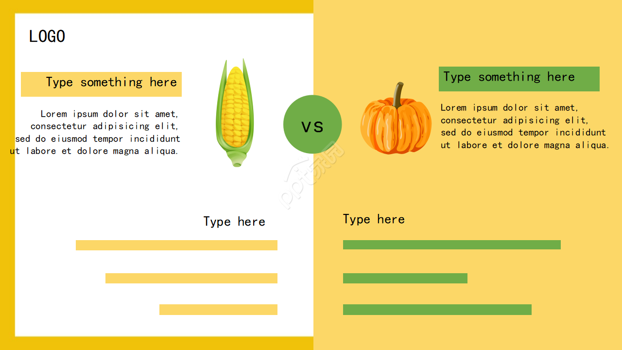 浅黄色卡通PPT模板