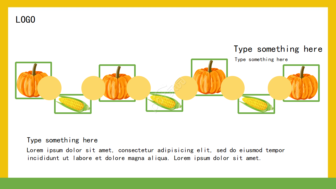 浅黄色卡通PPT模板