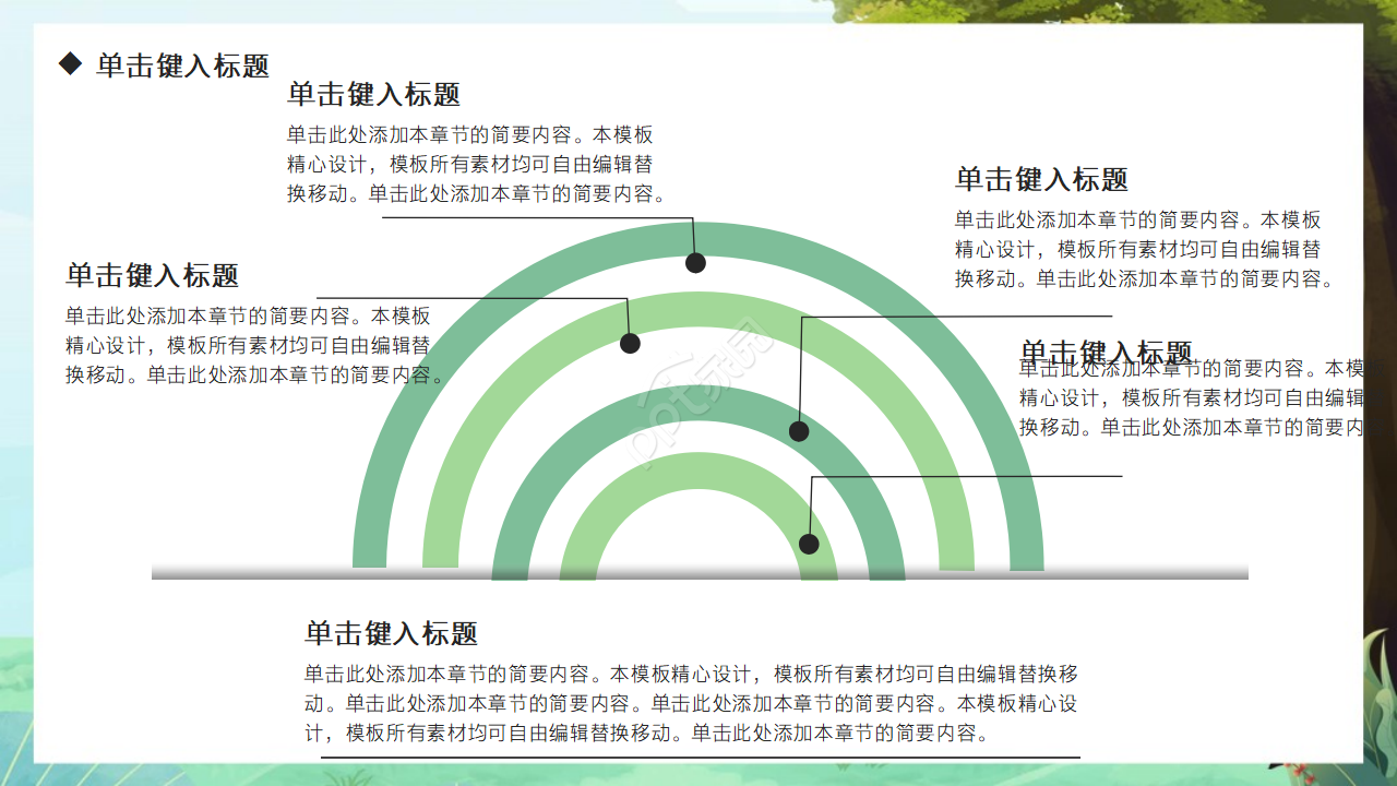 蓝天白云生动PPT模板