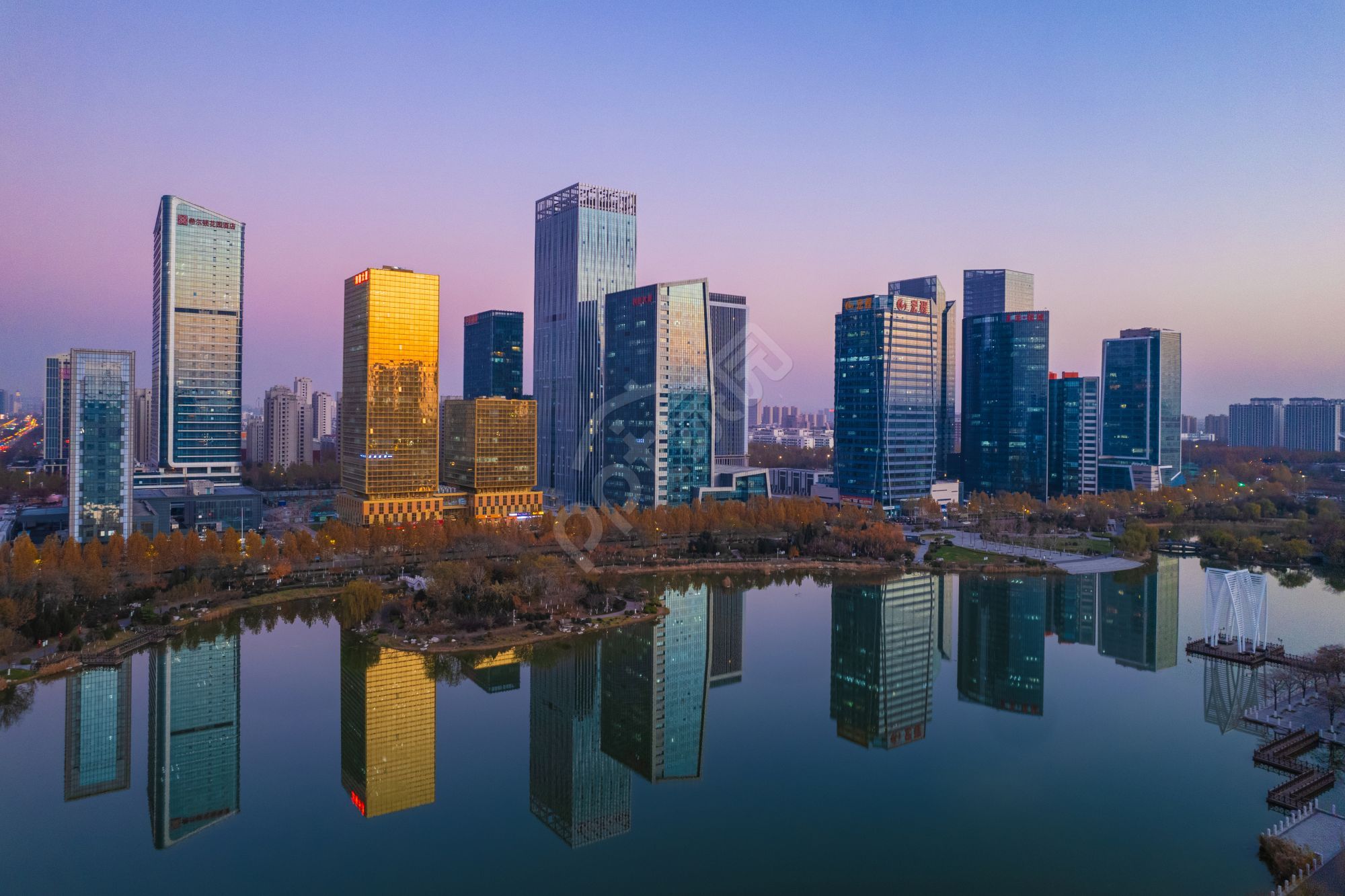 现代城市商务中心cbd写字楼高清ppt背景图片