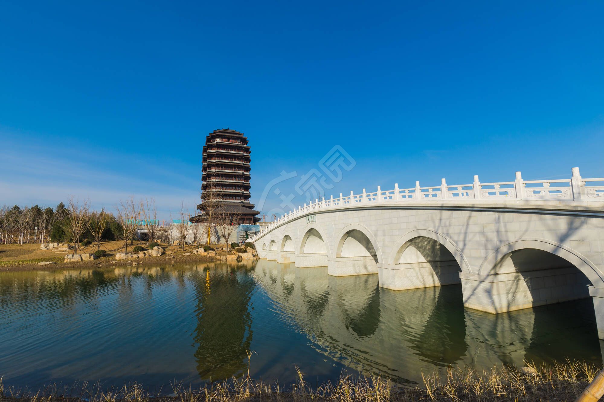 建筑建筑工程管理古典建筑ppt背景图片