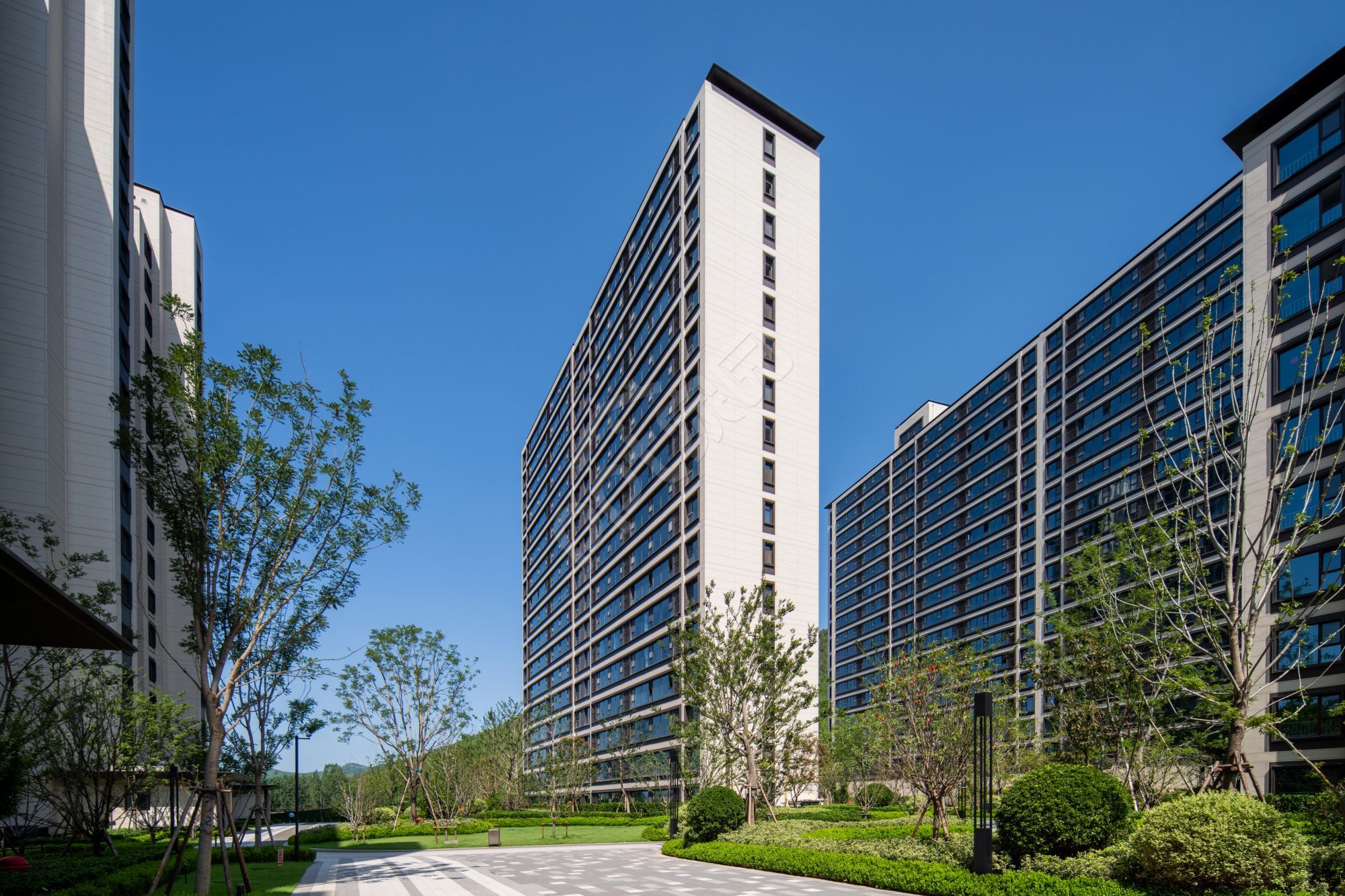 现代建筑建筑风格建筑设计ppt背景图