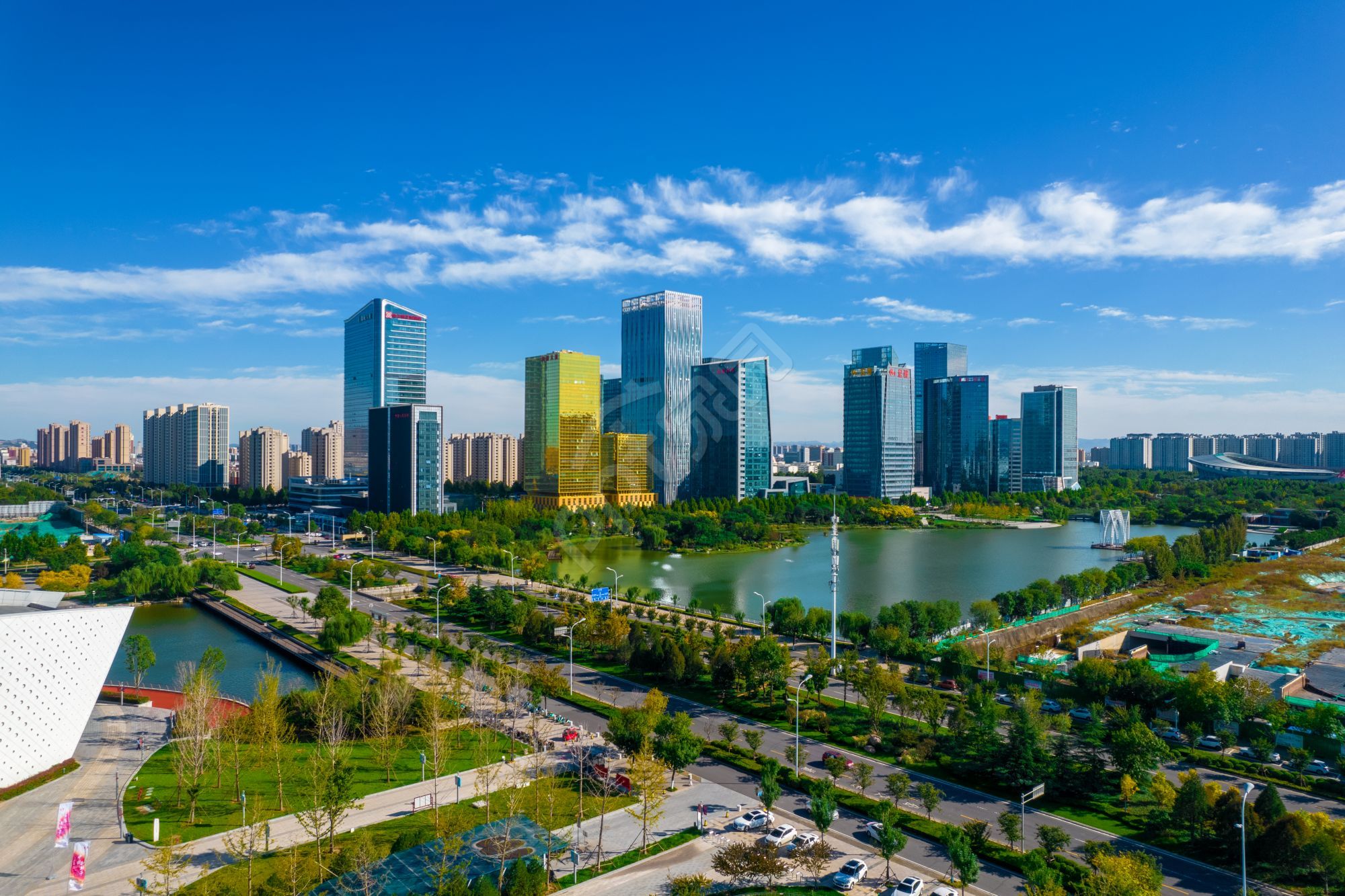 高层住宅小区规划设计智能建筑ppt背景图片