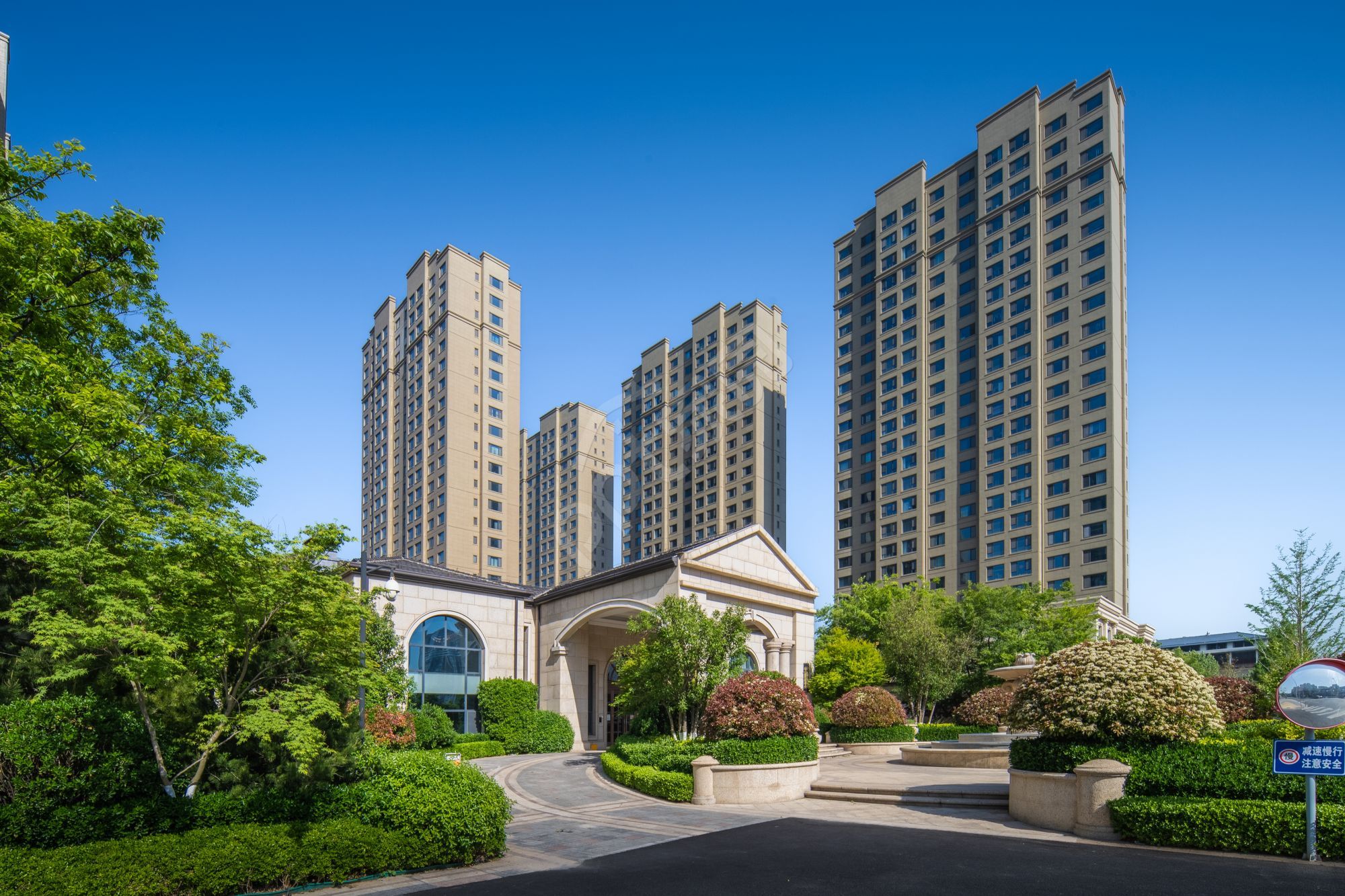 高层住宅小区规划设计智能建筑ppt背景图片