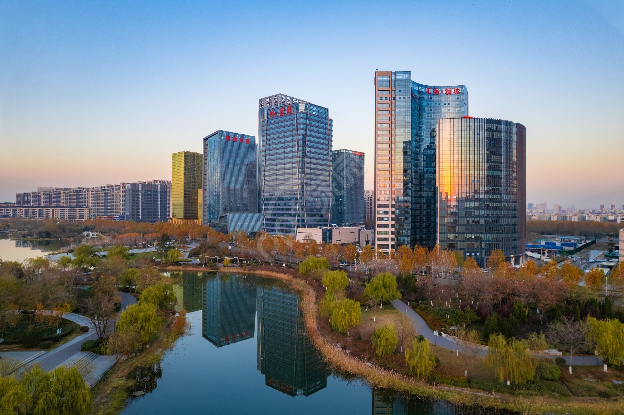 现代城市商务中心cbd写字楼高清ppt背景图片