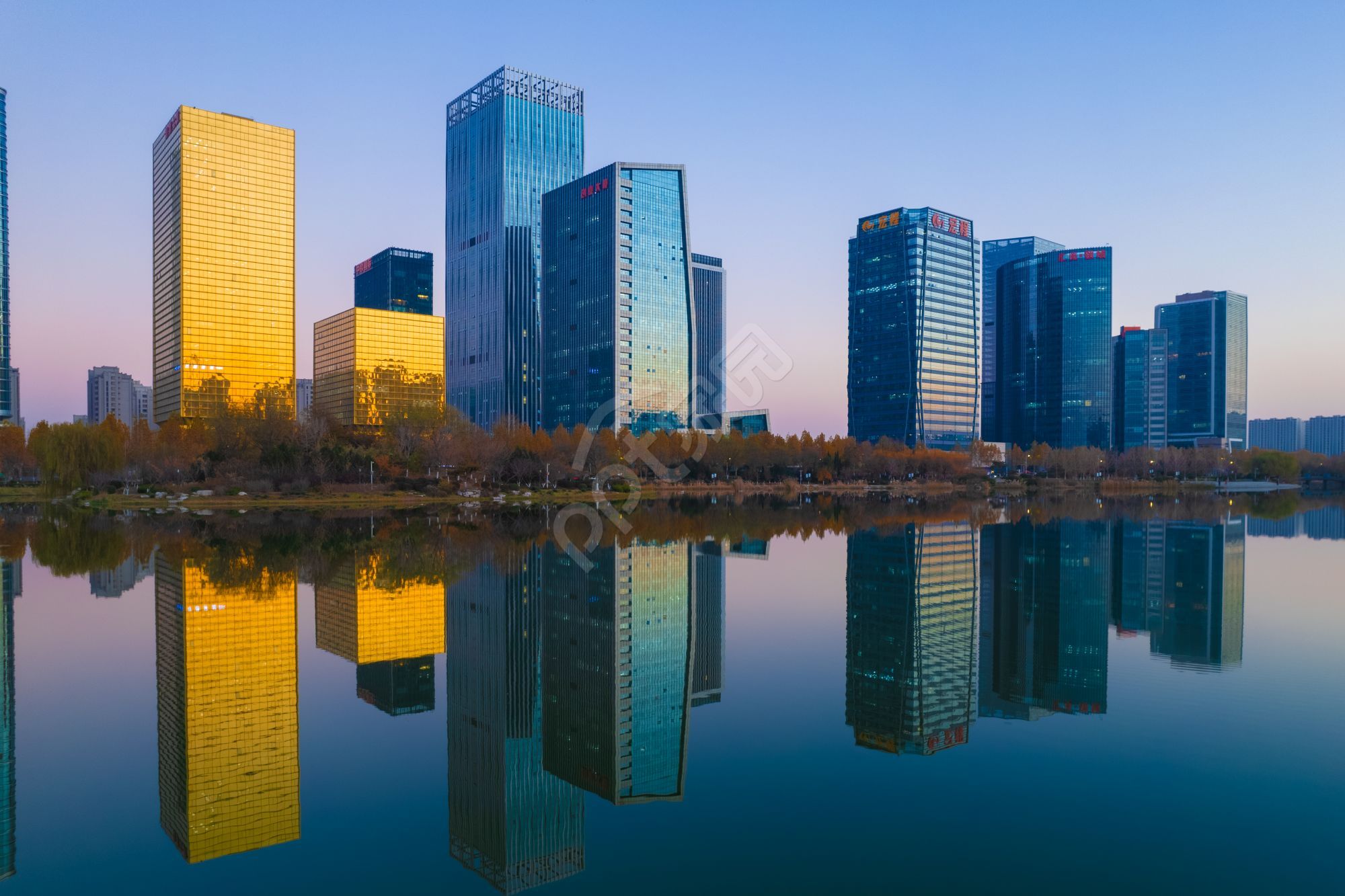 现代城市商务中心cbd写字楼高清ppt背景图片
