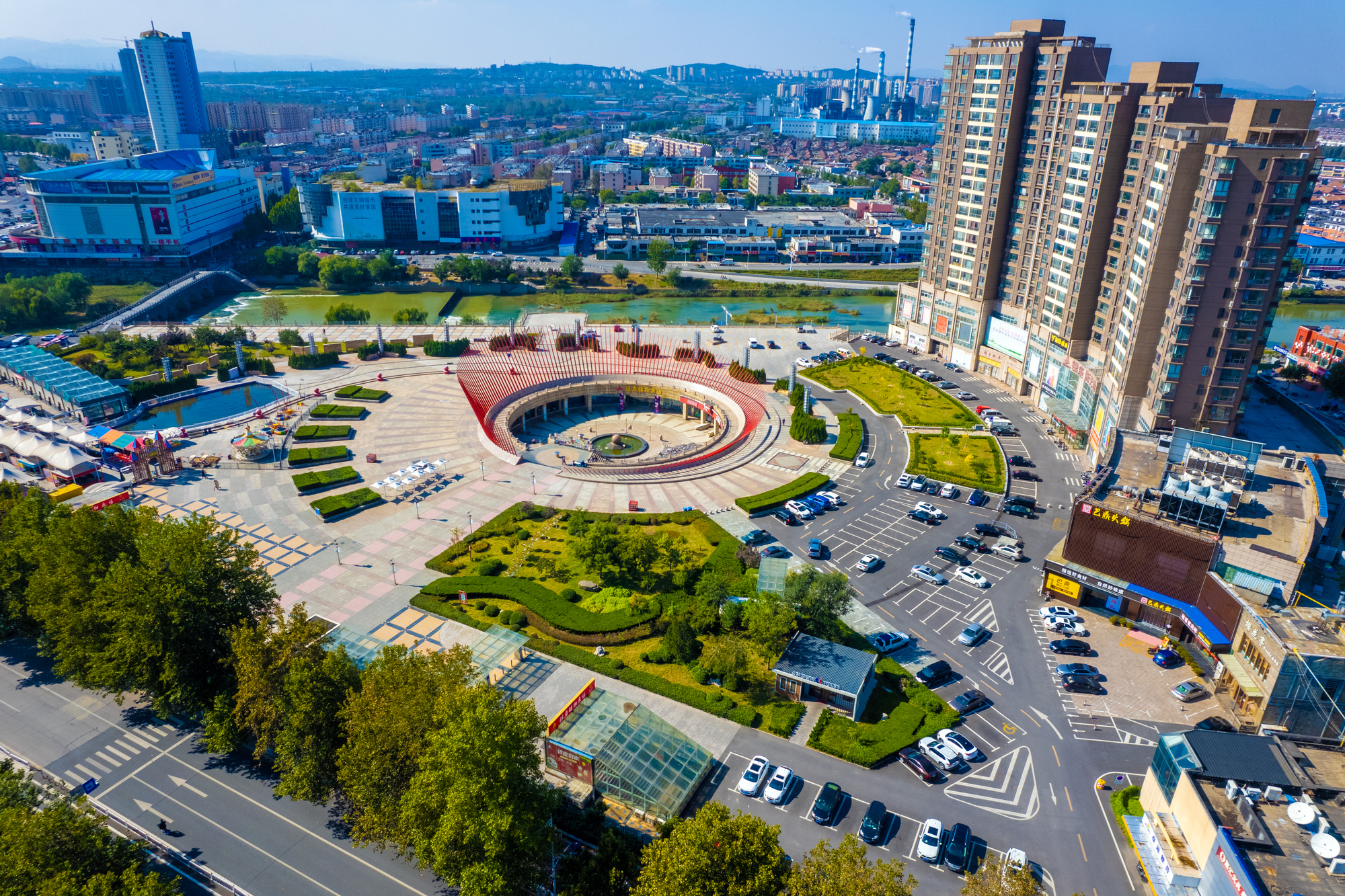 商务风建筑材料PPT背景图片