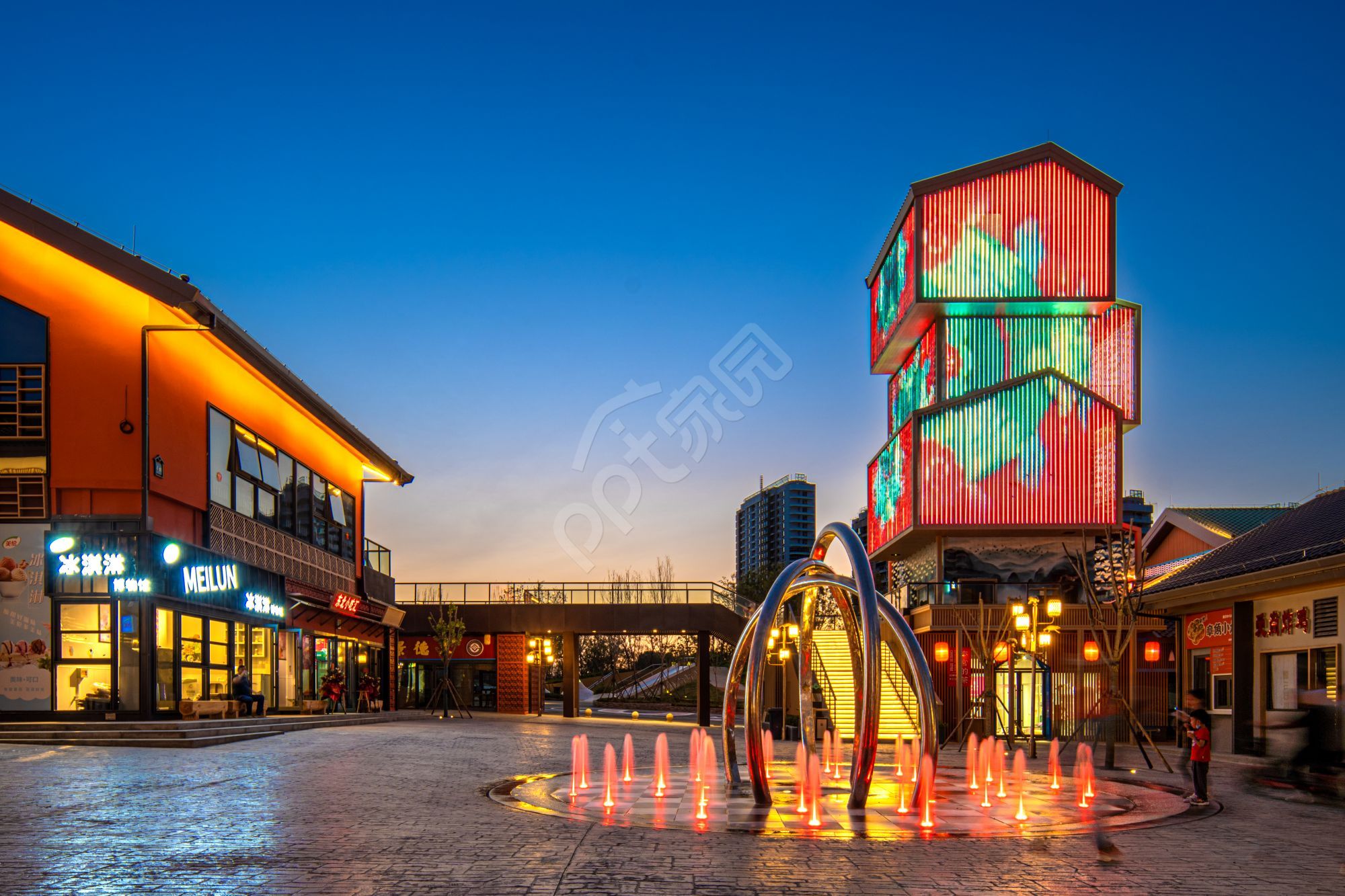 城市建筑商务风工作总结PPT背景图片