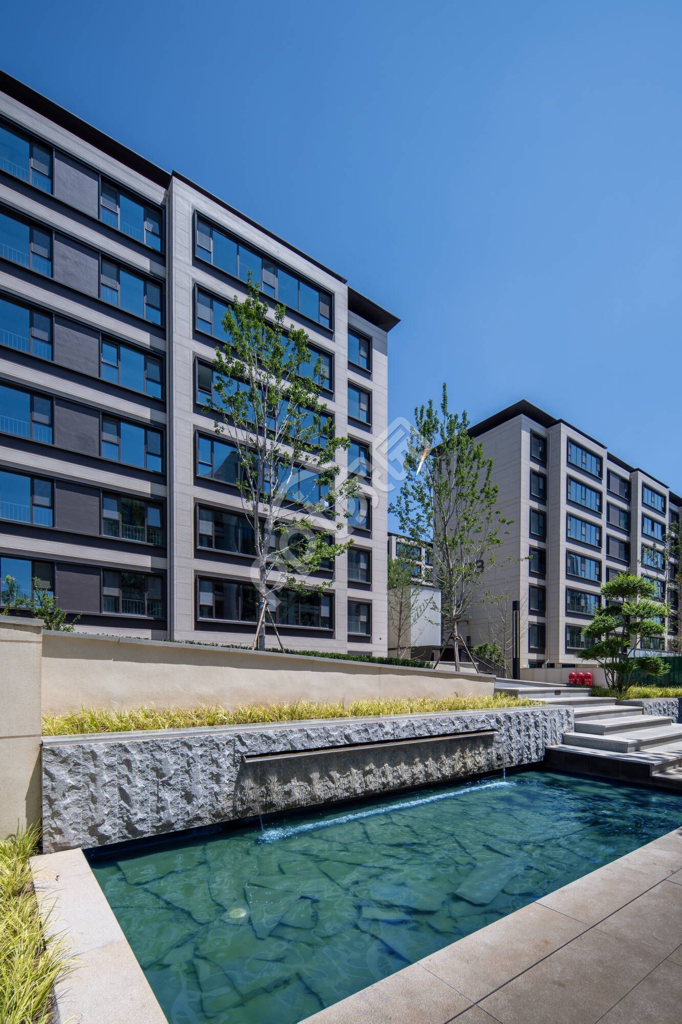 小区建筑建筑设计建筑工程类PPT背景图