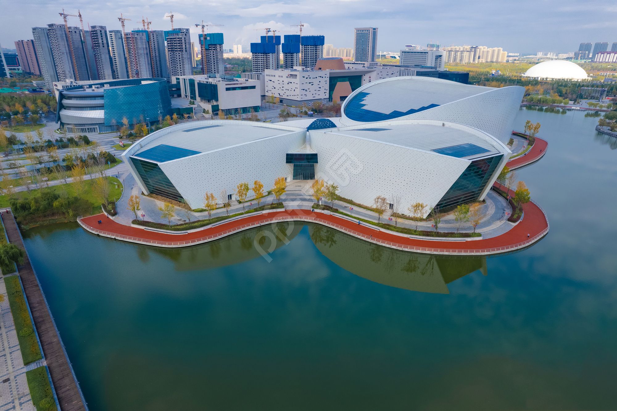 建筑工程工作汇报PPT背景图模板