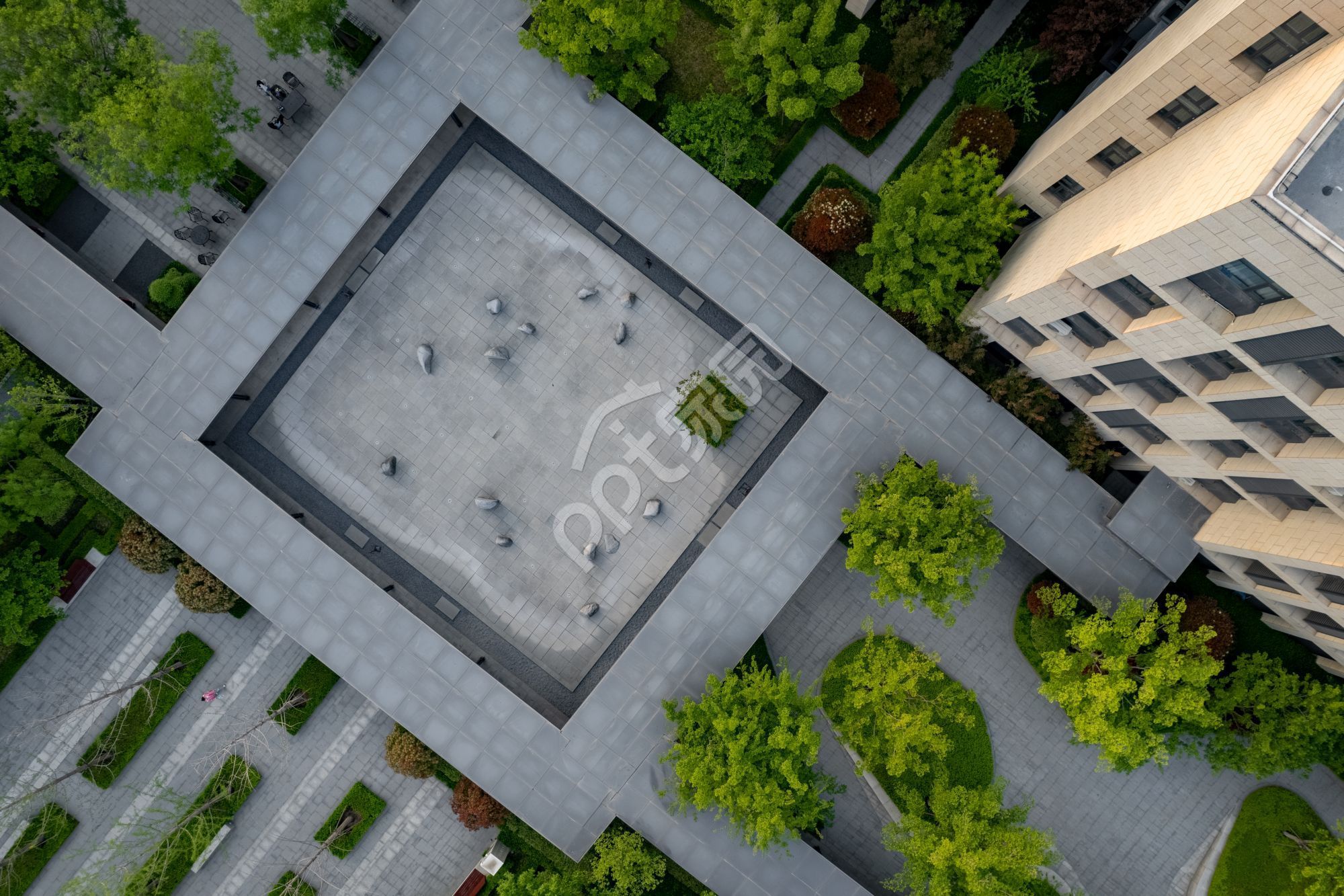 城市建筑白色别墅绿色园林艺术高清大图