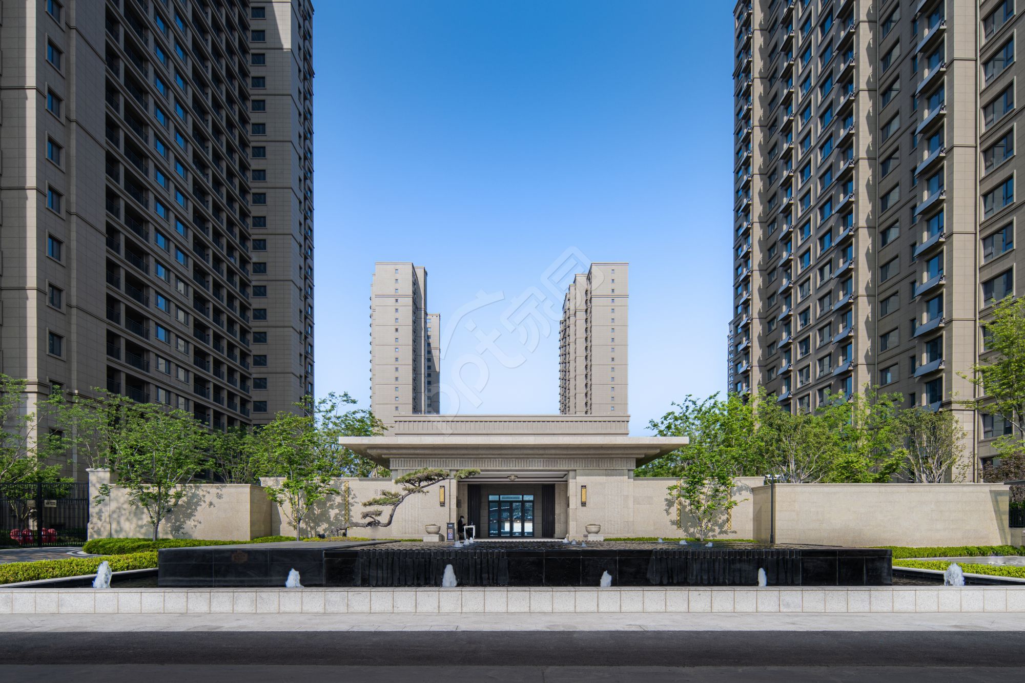 现代建筑建筑风格建筑设计ppt背景图