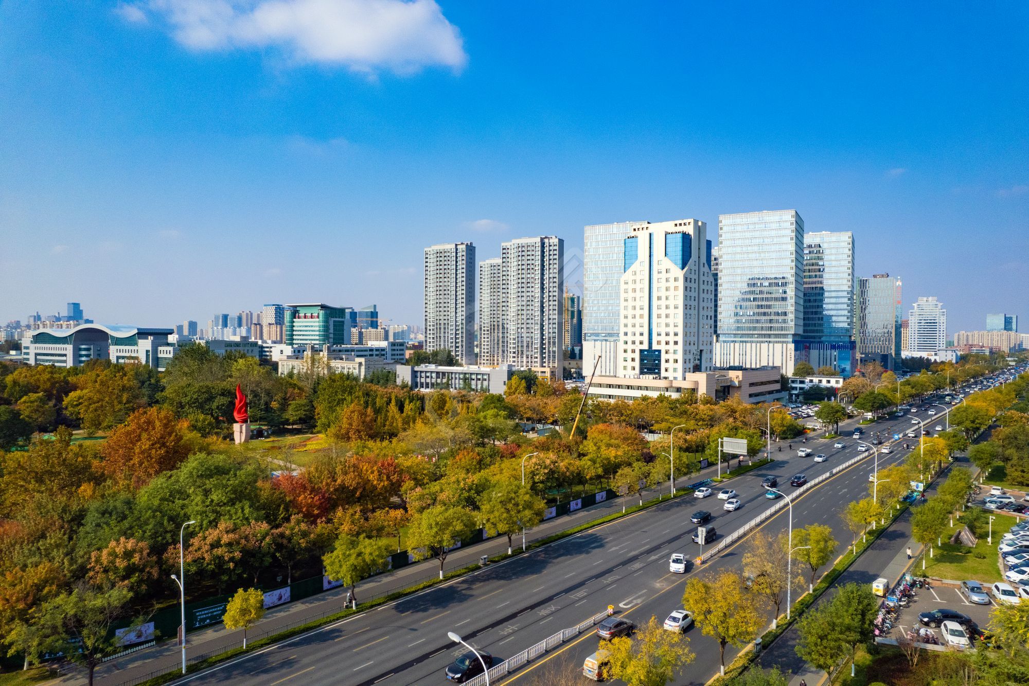 现代城市建筑高清ppt背景图片