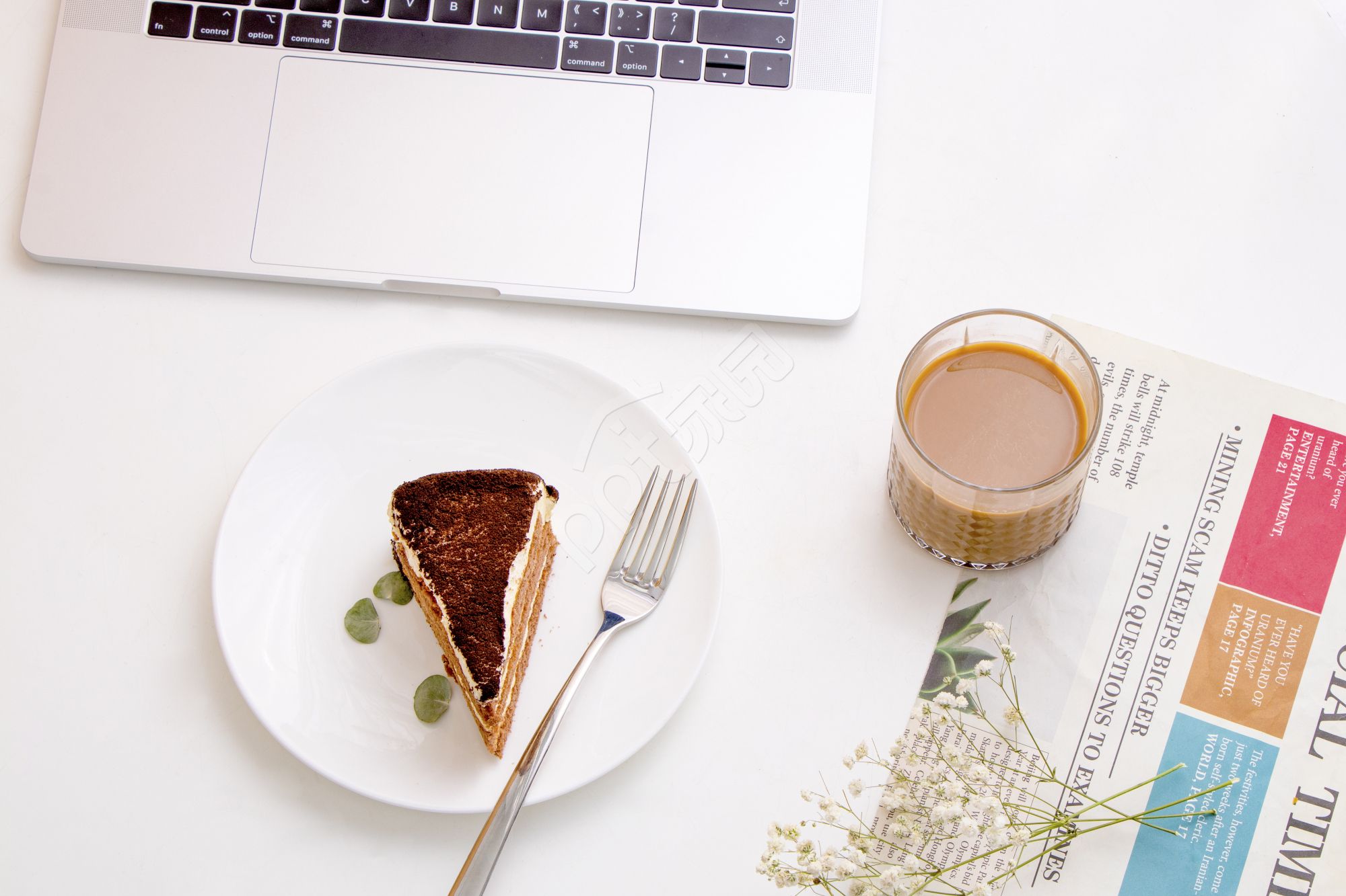 咖啡甜品蛋糕餐饮美食高清PPT背景图片