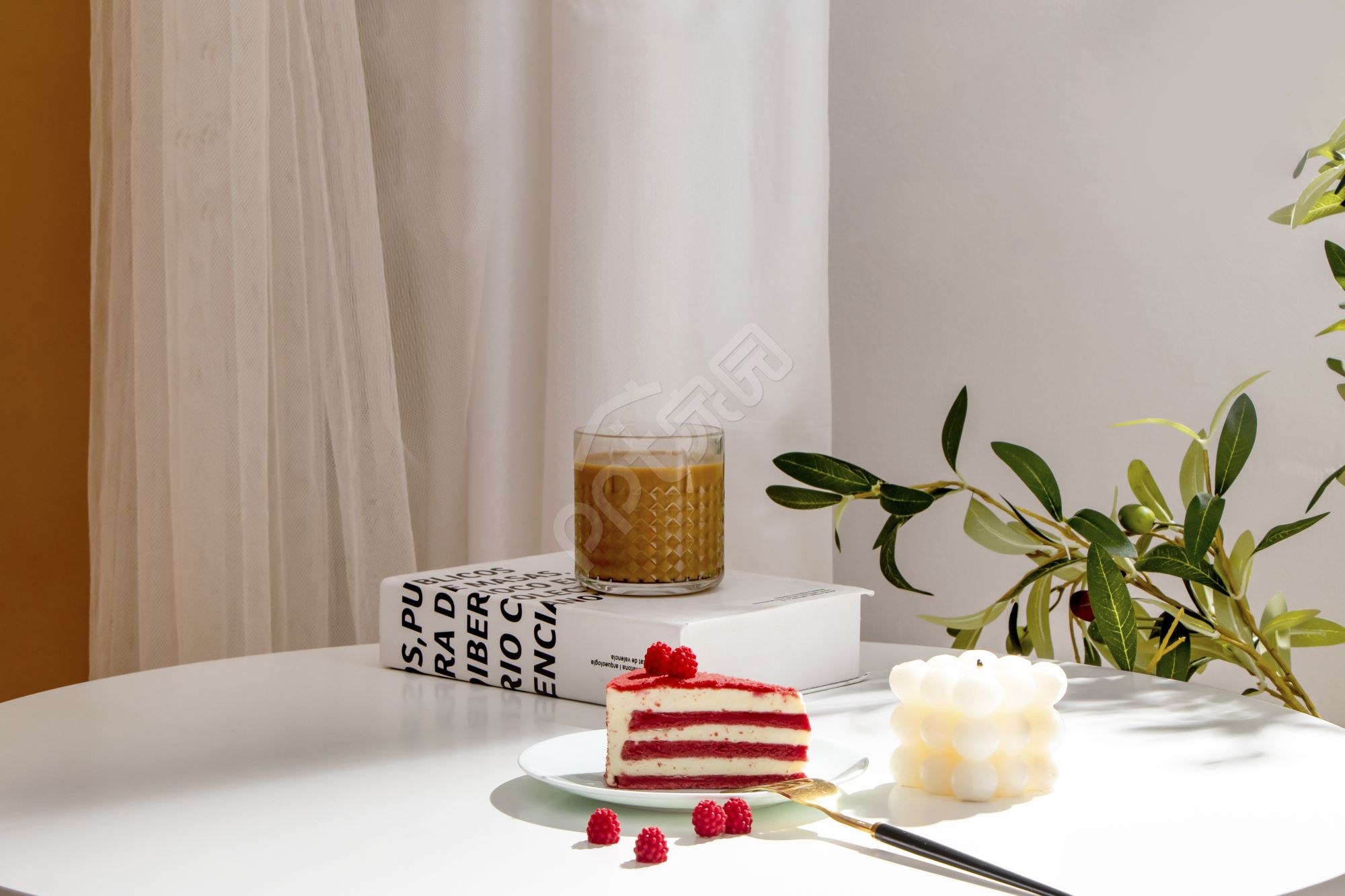 下午茶甜品蛋糕咖啡餐饮美食高清PPT背景图片