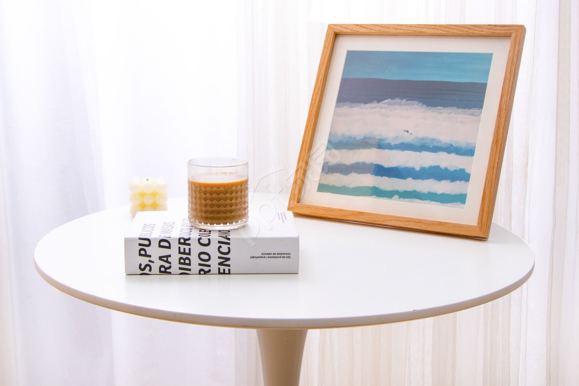 精致小资办公室下午茶咖啡高清PPT背景图片