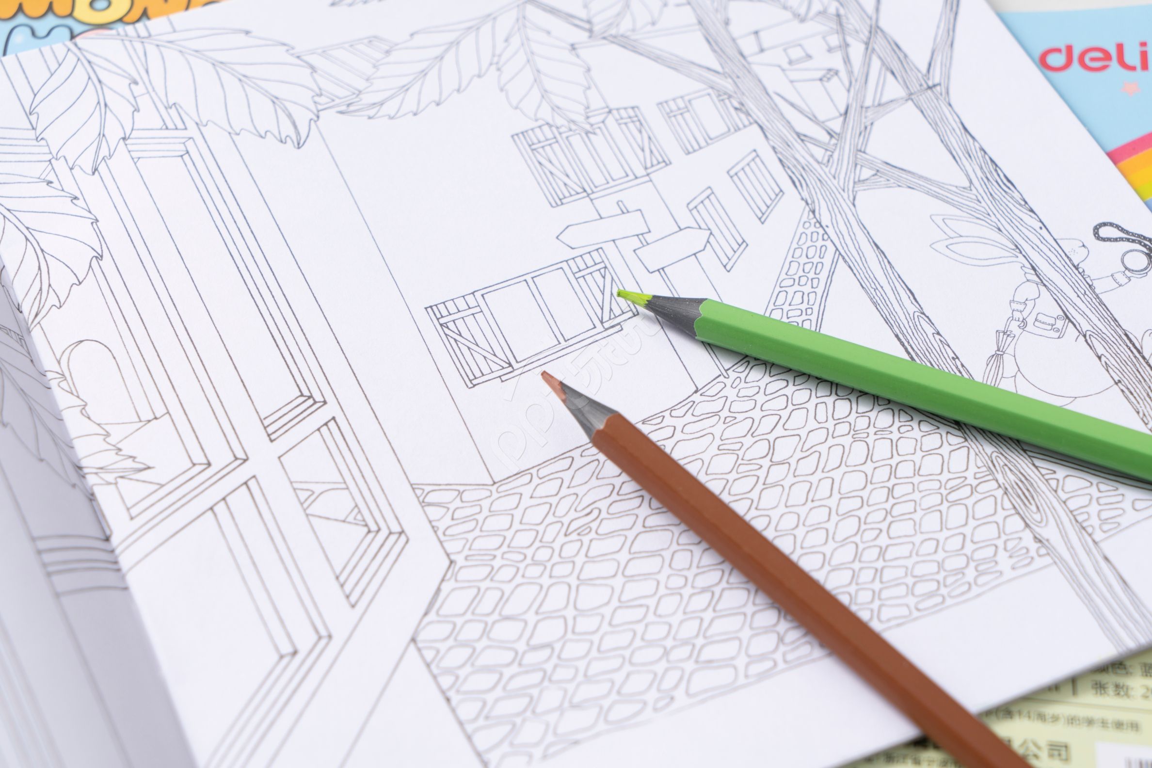 教学美术ppt背景图片（风格图案）