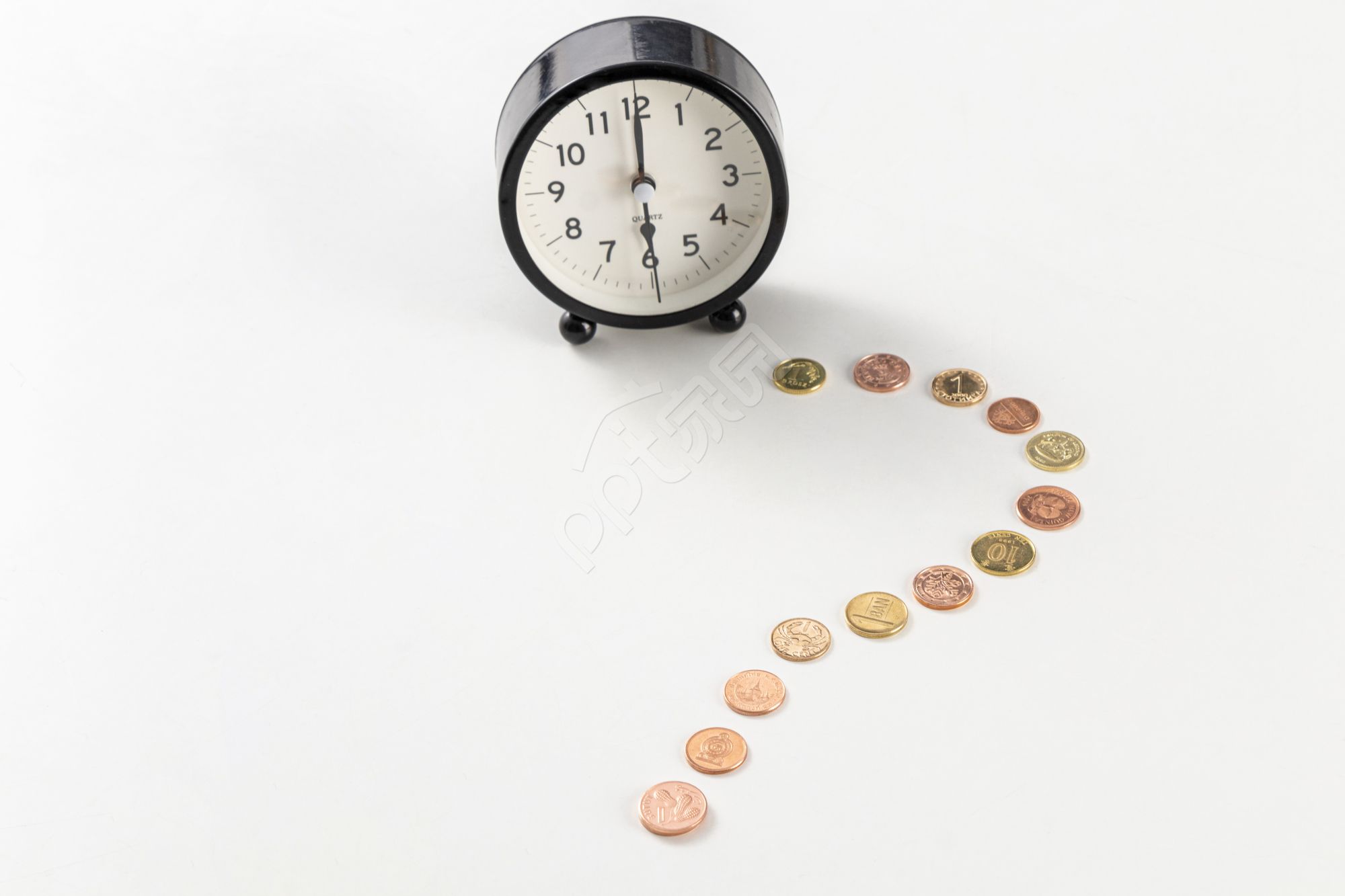 蓝色简约风商务PPT模板背景图