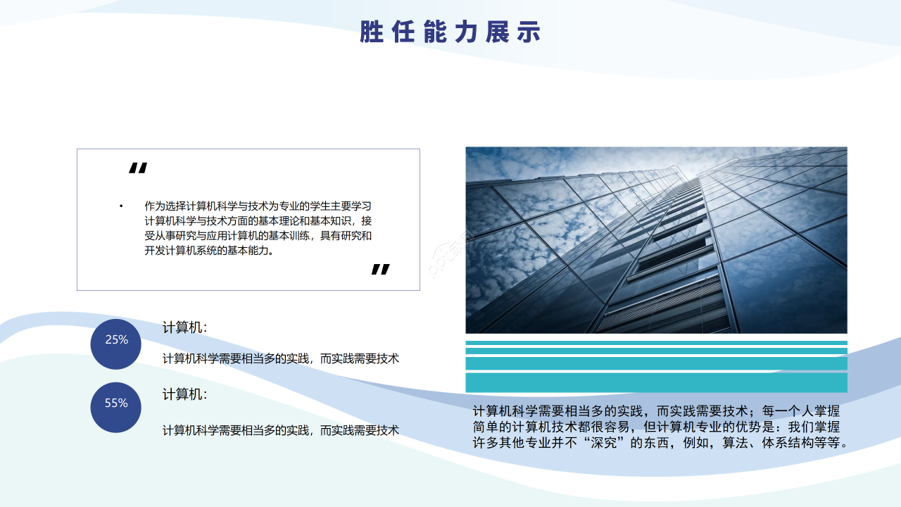 简约商务风员工岗位竞聘个人求职竞聘报告ppt模板