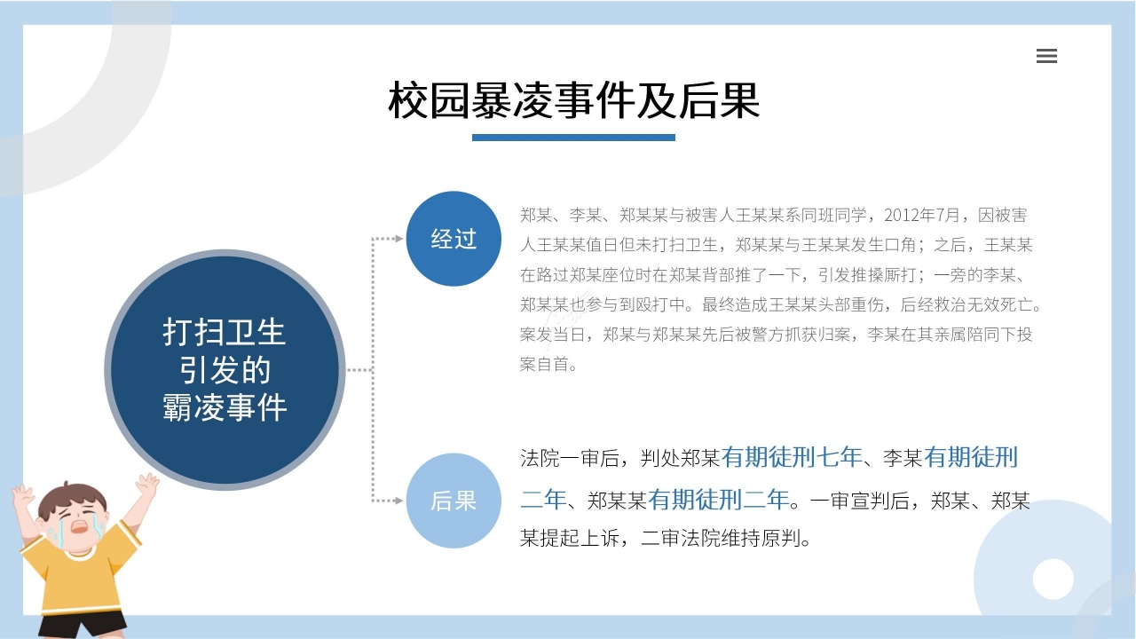 蓝色清新卡通学生网络安全教育PPT模板