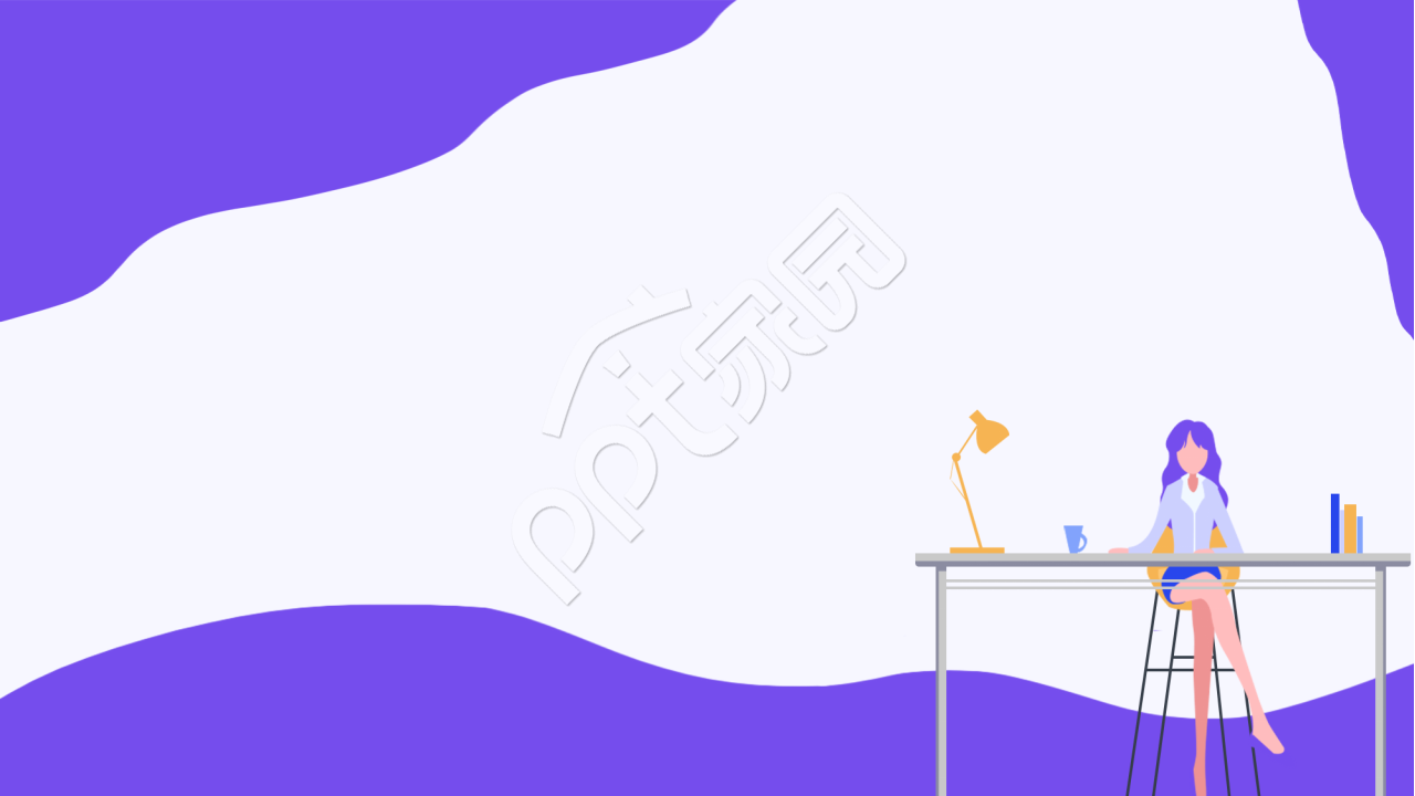 简约手绘风述职报告工作总结ppt背景图