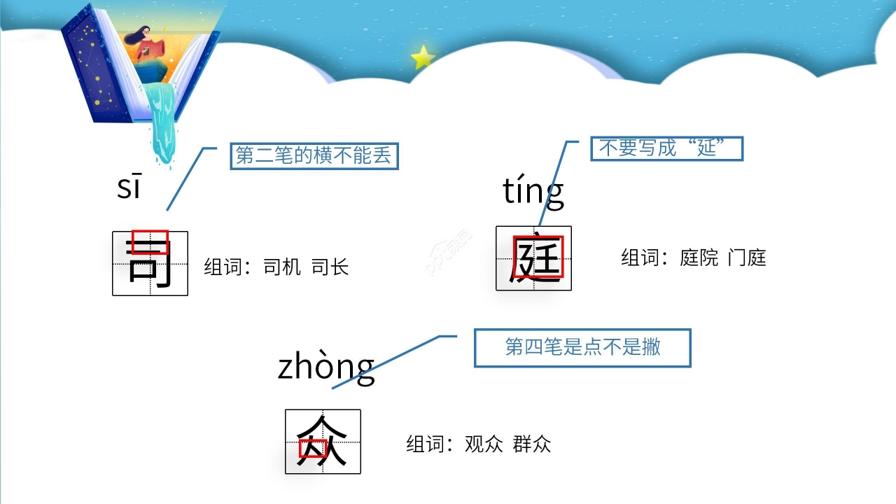 蓝黄拼色卡通司马光砸缸语文教学PPT课件