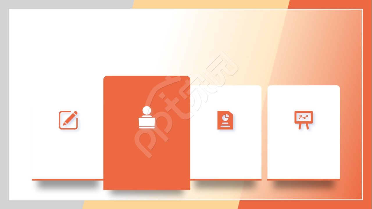 卡通手绘数据统计ppt背景图片