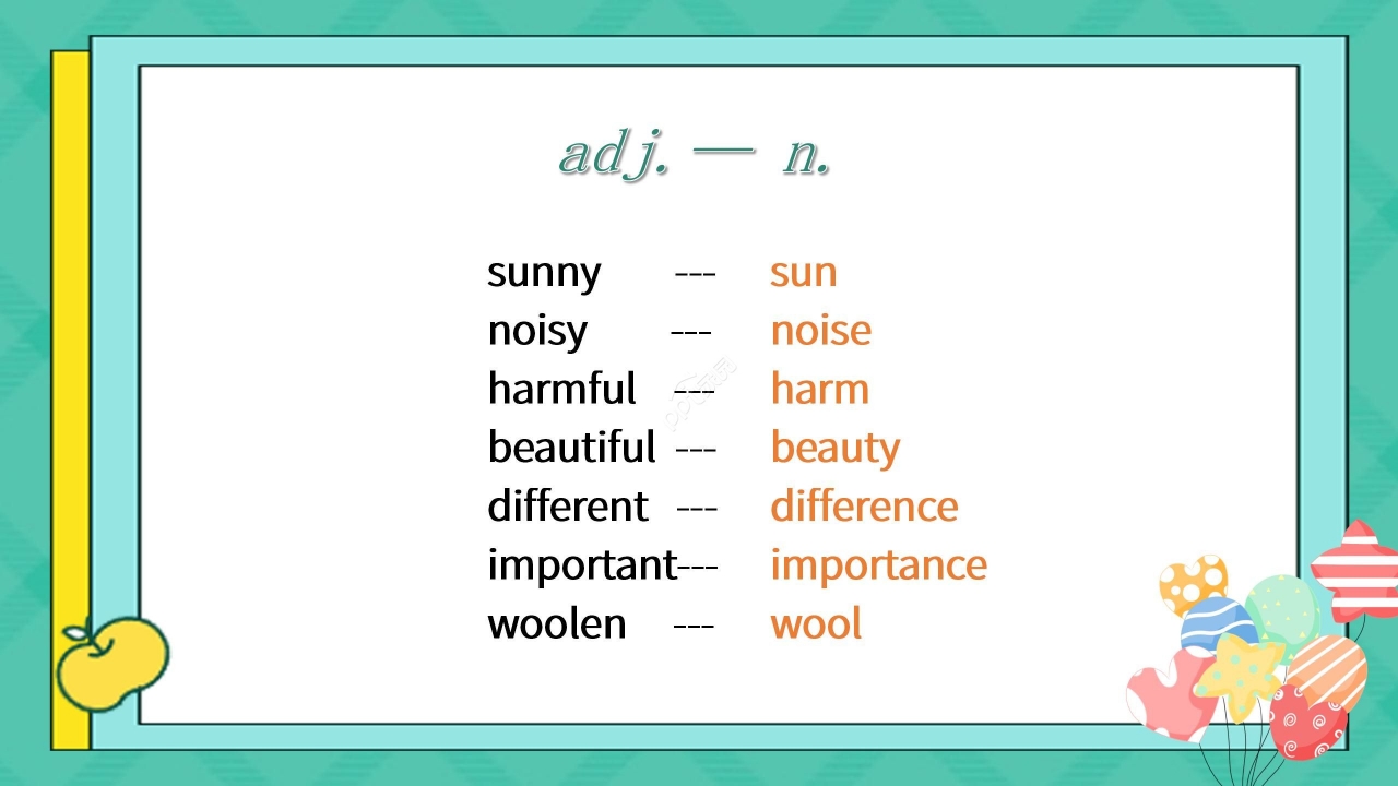 绿色淡雅英语教学PPT课件