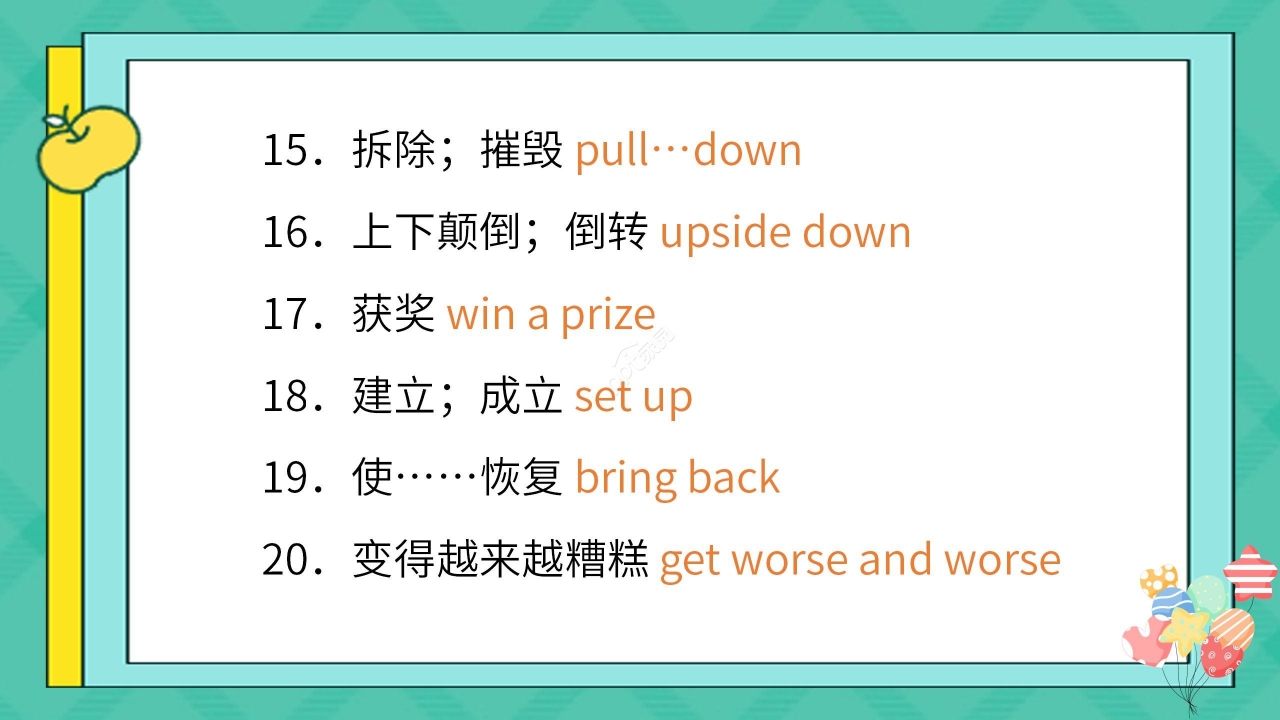 卡通绿色简约英语教学说课PPT课件