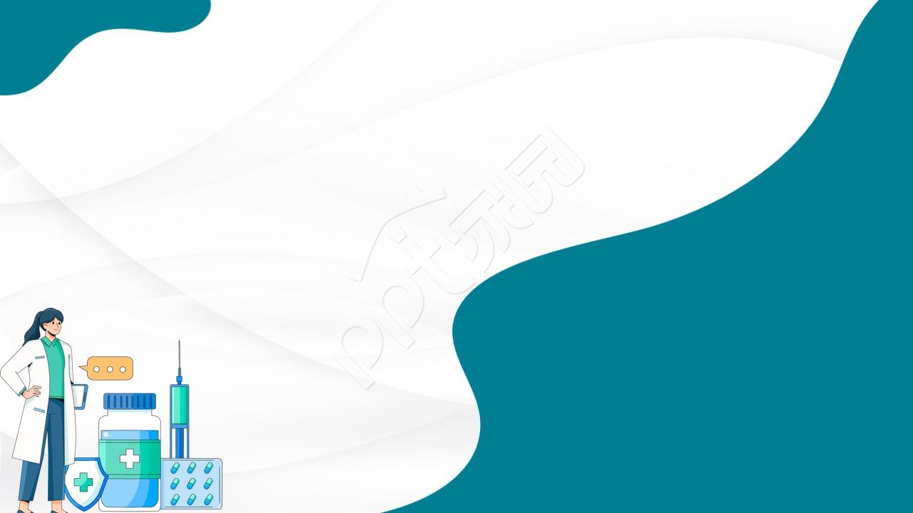 卡通手绘医疗救护车ppt背景图片