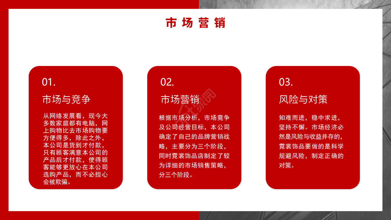 红色微粒体商业融资创业计划书ppt模板