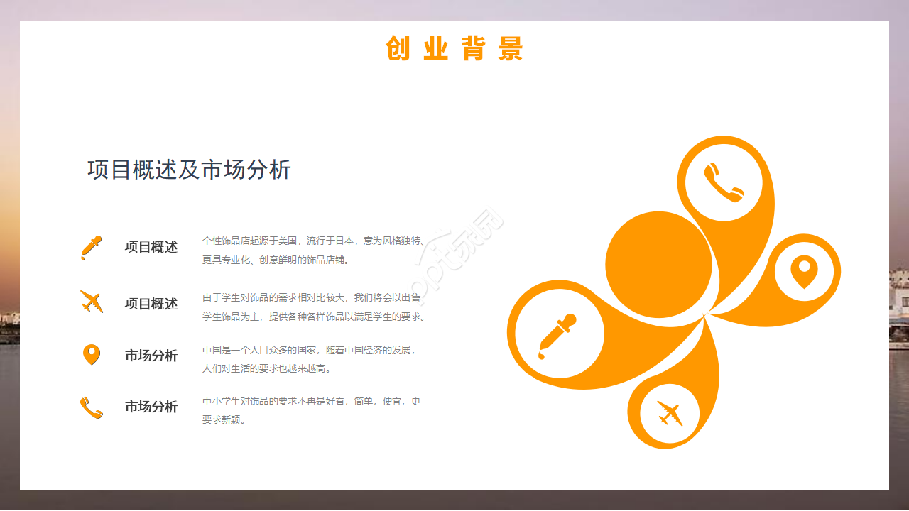 商务简约风电子商务创新创业项目计划书ppt模板