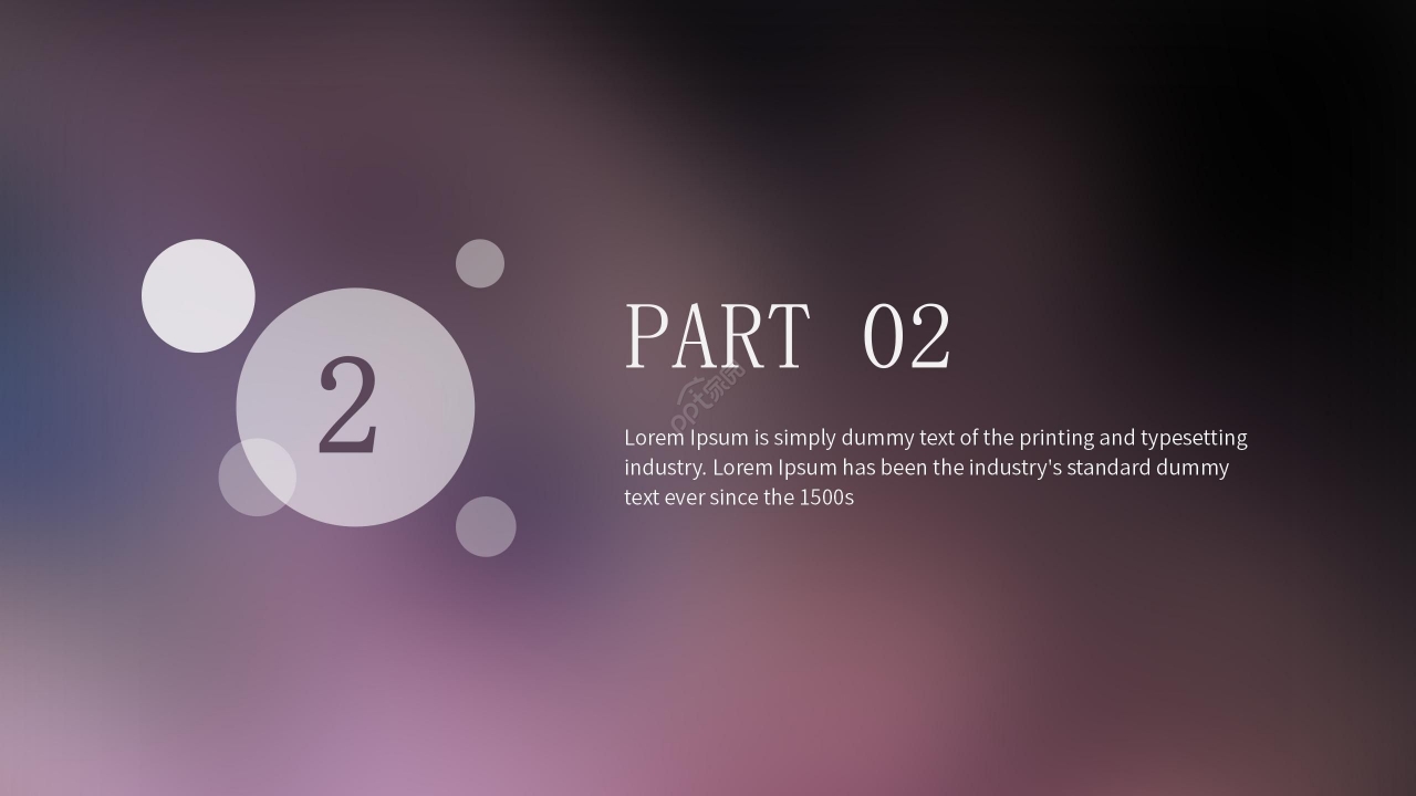 商务紫色ios风格行业通用PPT模板