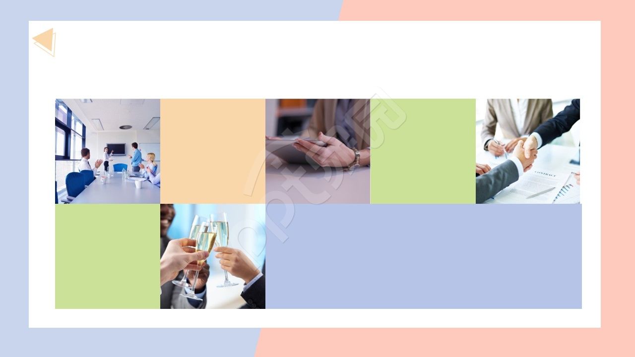 小清新多彩工作总结ppt背景图片