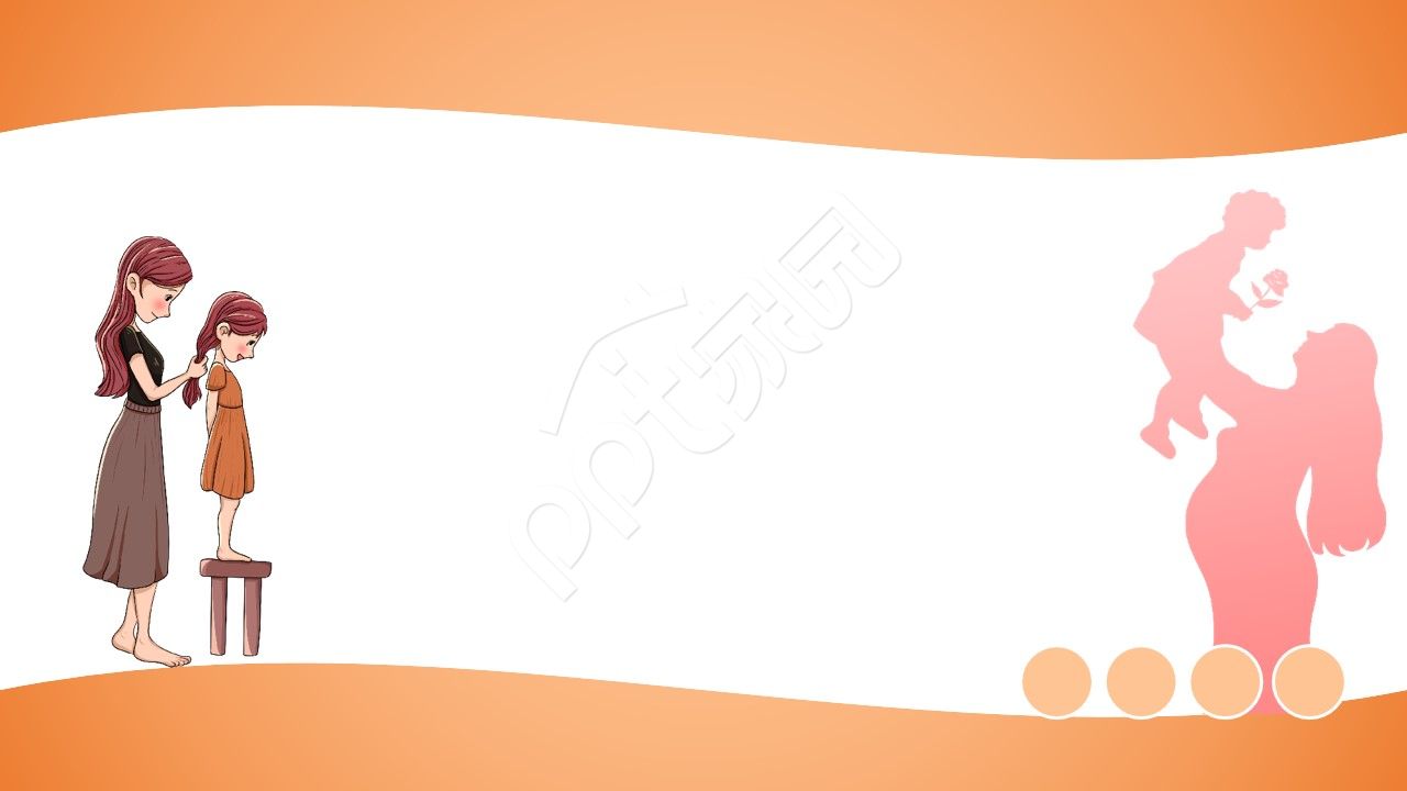 卡通手绘母亲节主题ppt背景图片