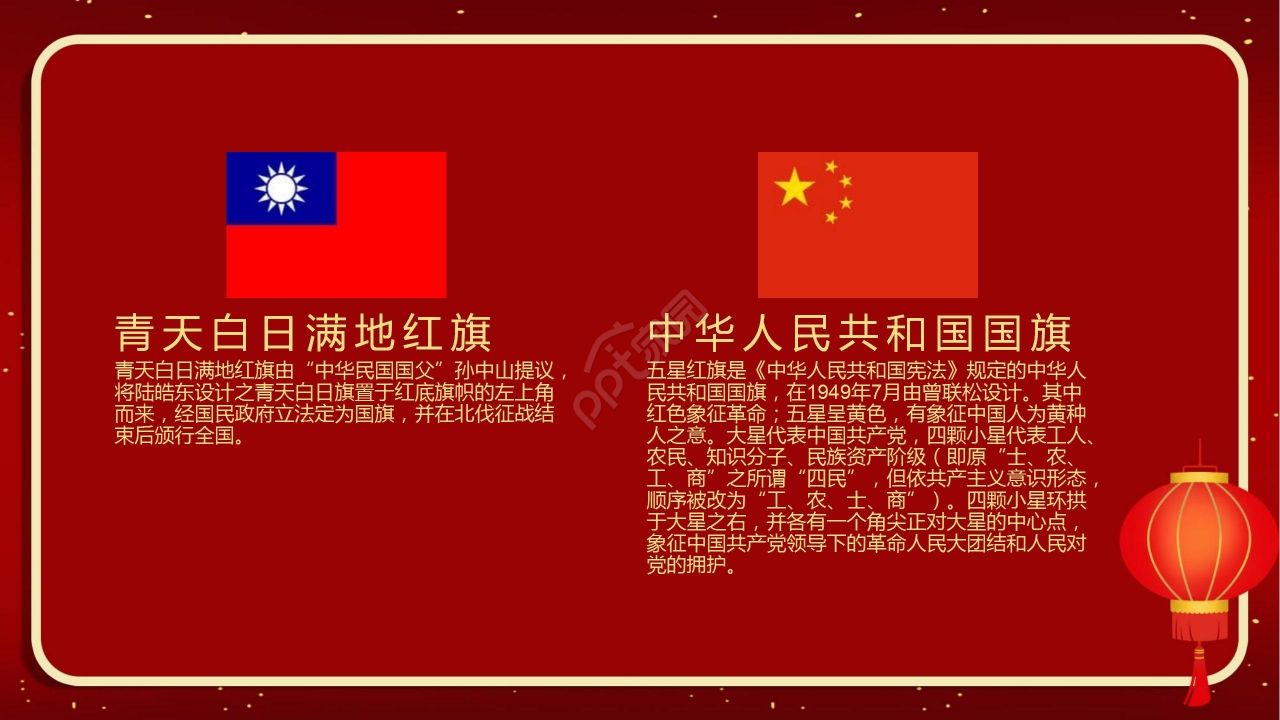 红色喜庆国庆节节日宣传PPT模板